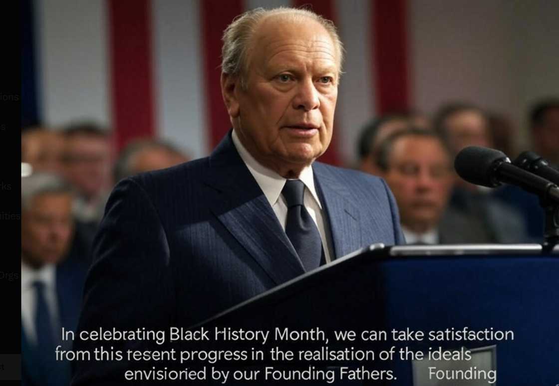 President Gerald Ford spoke on the significance of Black History Month President Gerald Ford spoke on the significance of Black History Month