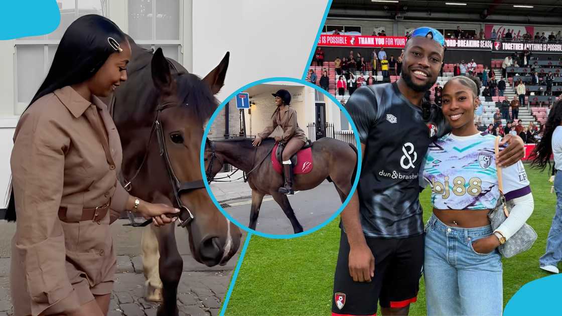 Antoine Semenyo, Jordeen Buckley, Semenyo's private life, Semenyo's love life, Semenyo's girlfriend, Jordeen Buckley rides horse, Semenyo at Bournemouth.
