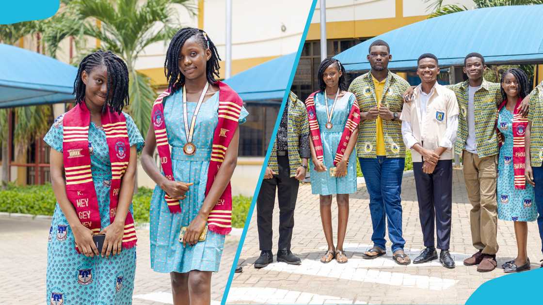 KNUST students posing for photos KNUST students posing for photos