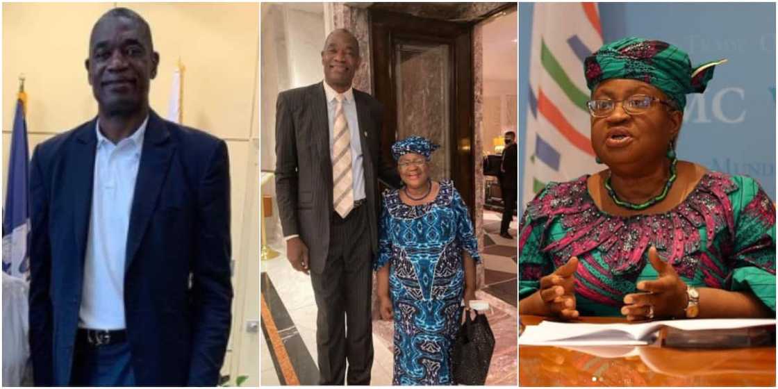 Dikembe Mutombo and Ngozi Okonjo-Iweala Dikembe Mutombo and Ngozi Okonjo-Iweala