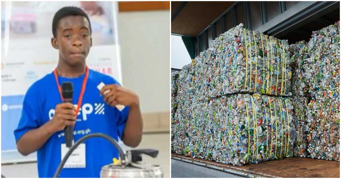 Talented pupils turn waste plastic into fuel. Talented pupils turn waste plastic into fuel.