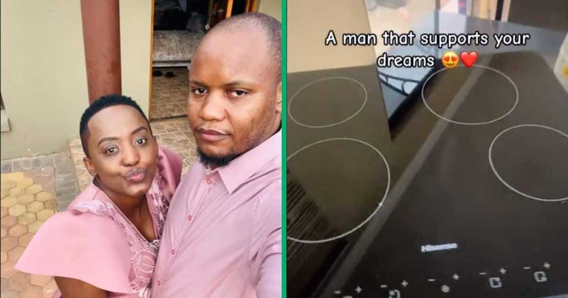 Husband and wife and stove Husband and wife and stove