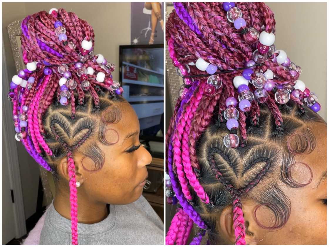 knotless braids with beads