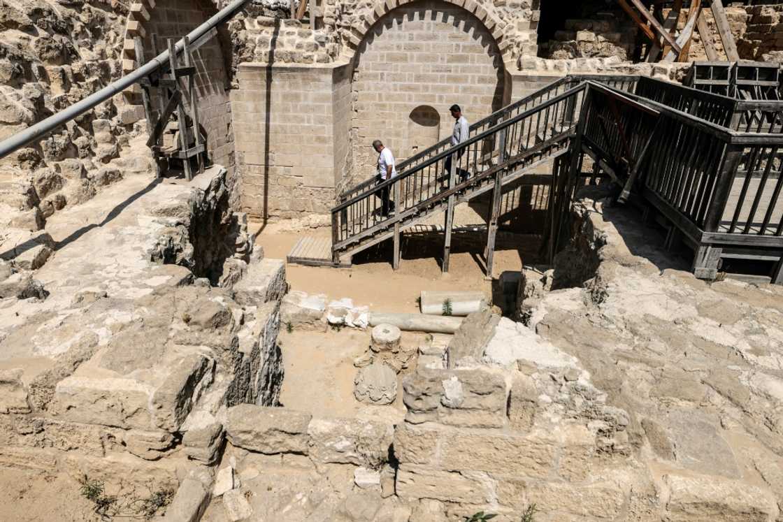 The archaeological site of Saint Hilarion includes an atrium, baths and multiple churches -- testament to an era when Gaza was a crossroads for Mediterranean pilgrims The archaeological site of Saint Hilarion includes an atrium, baths and multiple churches -- testament to an era when Gaza was a crossroads for Mediterranean pilgrims