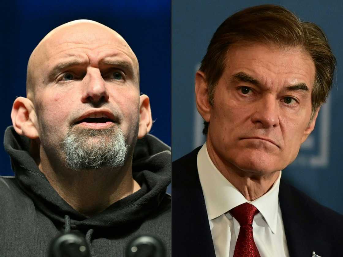 John Fetterman (left) and Mehmet Oz, Pennsylvania's Democratic and Republican candidates for the US Senate, have seen their race narrow in the final stages