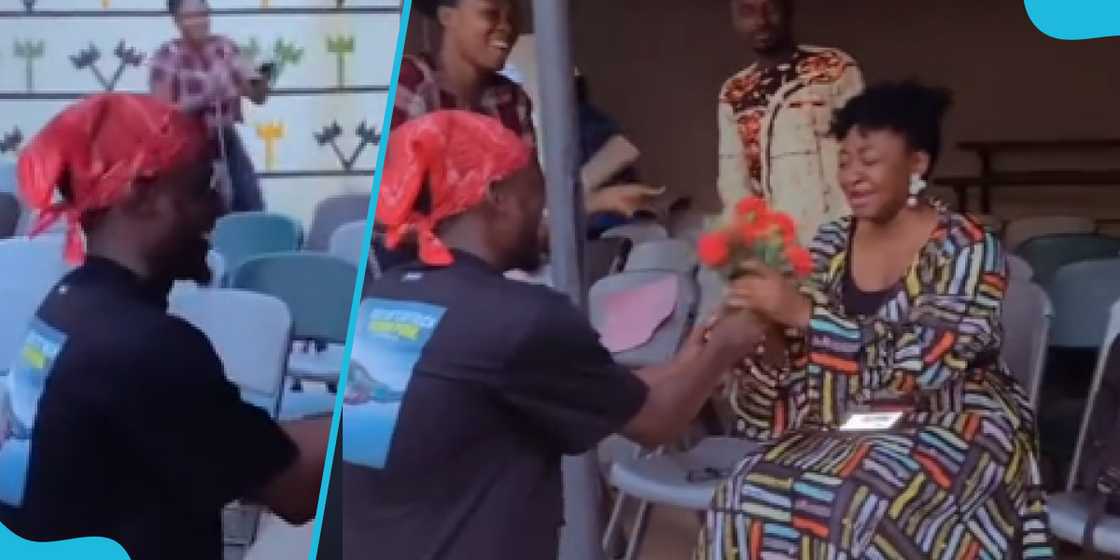 Photo of student and her lecturer Photo of student and her lecturer