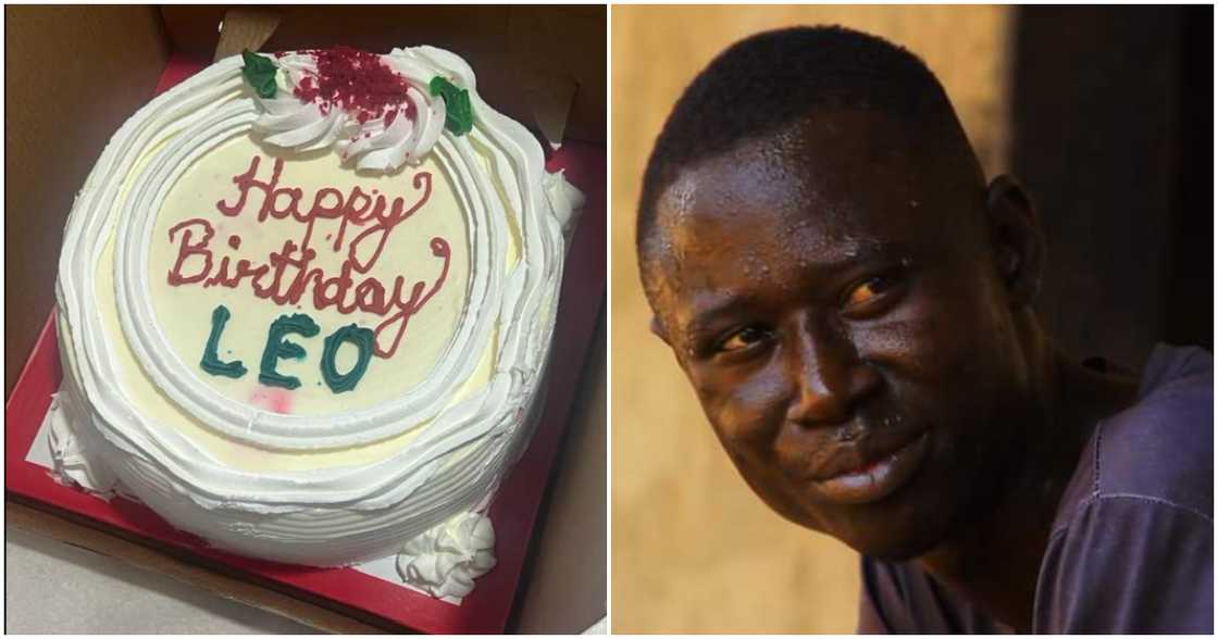 Photos of former NSMQ ‘Shark’ Ningwie Leonard Lanyeli and his birthday cake.