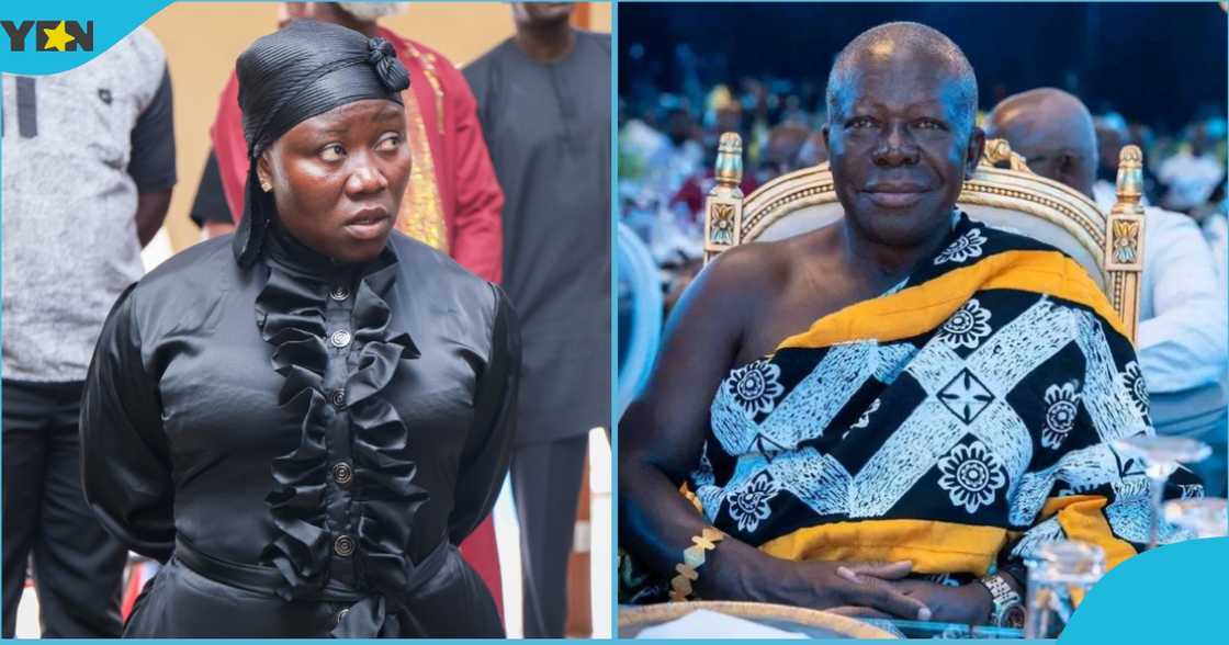 Photo of disgraced Kasapa FM journalist and Asantehene Otumfuo Osei Tutu II. Photo of disgraced Kasapa FM journalist and Asantehene Otumfuo Osei Tutu II.