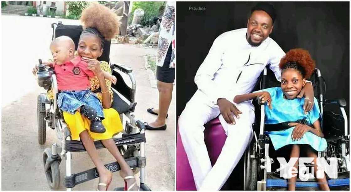 Joy Oliver, a physically challenged mum who is a student of UNIZIK.