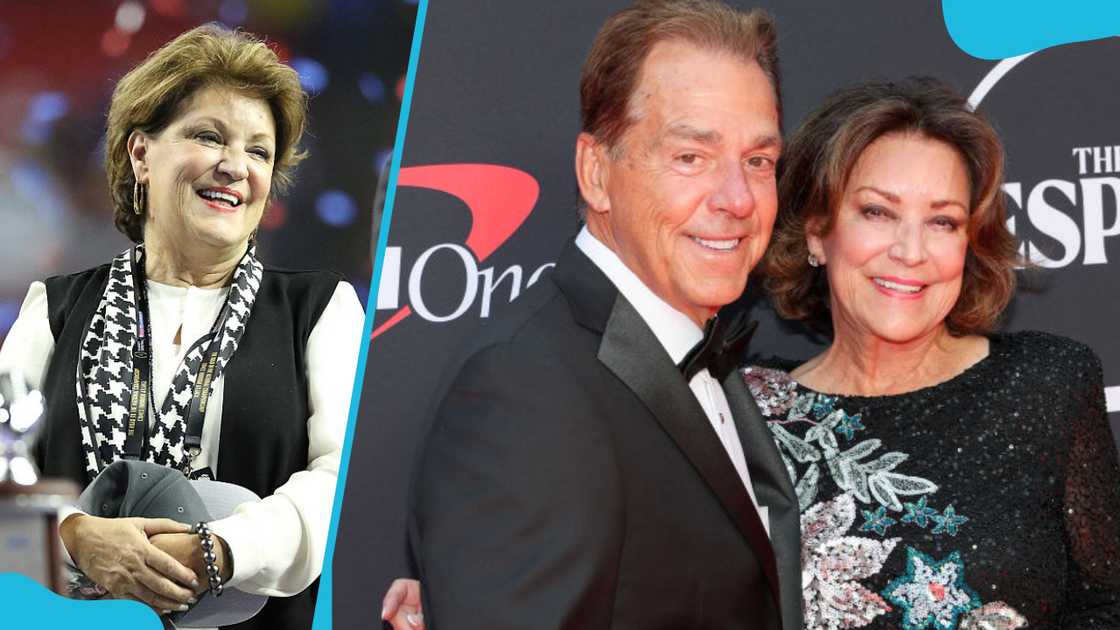 Terry Saban (L) and Nick Saban and his wife Terry (R) Terry Saban (L) and Nick Saban and his wife Terry (R)