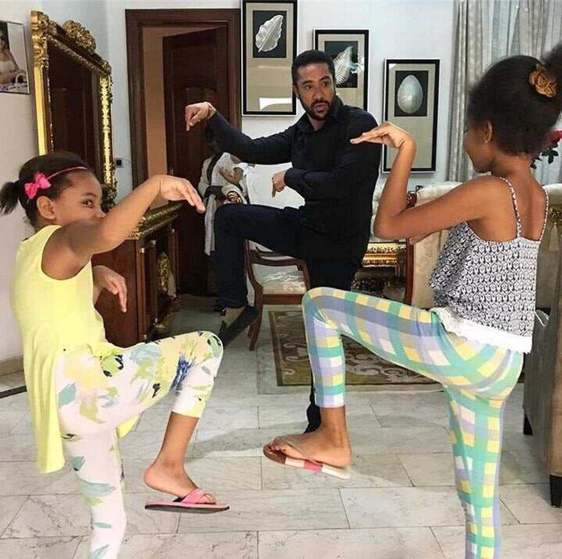 Majid Michel and his children