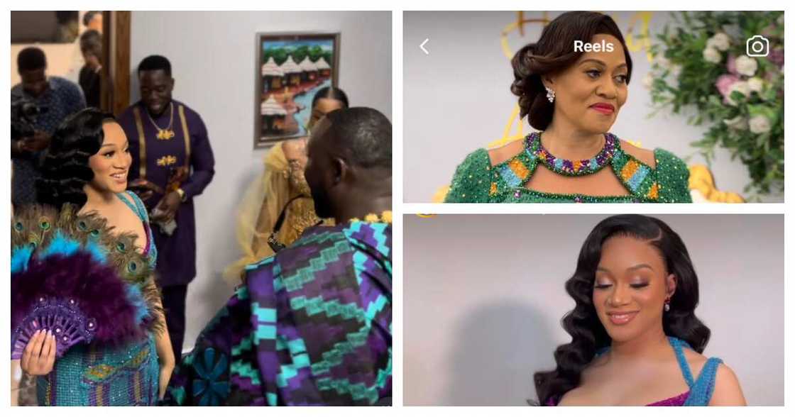 Beautiful Mother Of Ghanaian Bride Trends As Guests Mistake Her For Bride At Daughter's Wedding