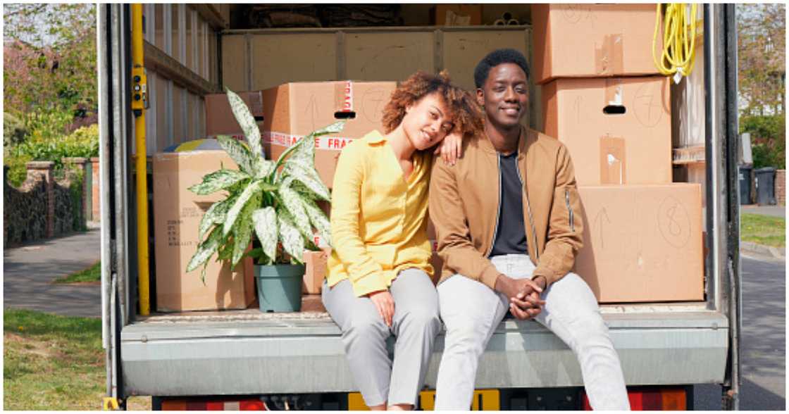 A couple moves out of their apartment A couple moves out of their apartment