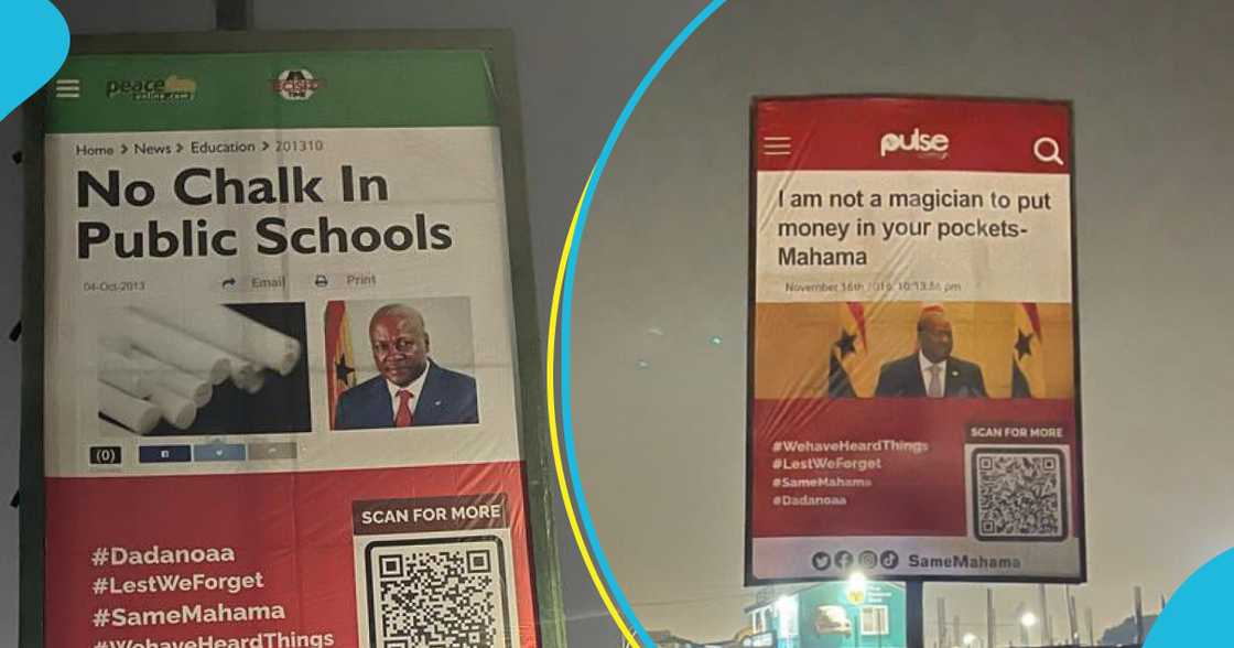 Billboards attacking Mahama