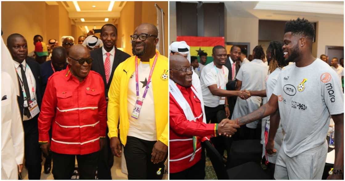 Akufo-Addo left Ghana for Qatar to motivate the Stars on Wednesday.