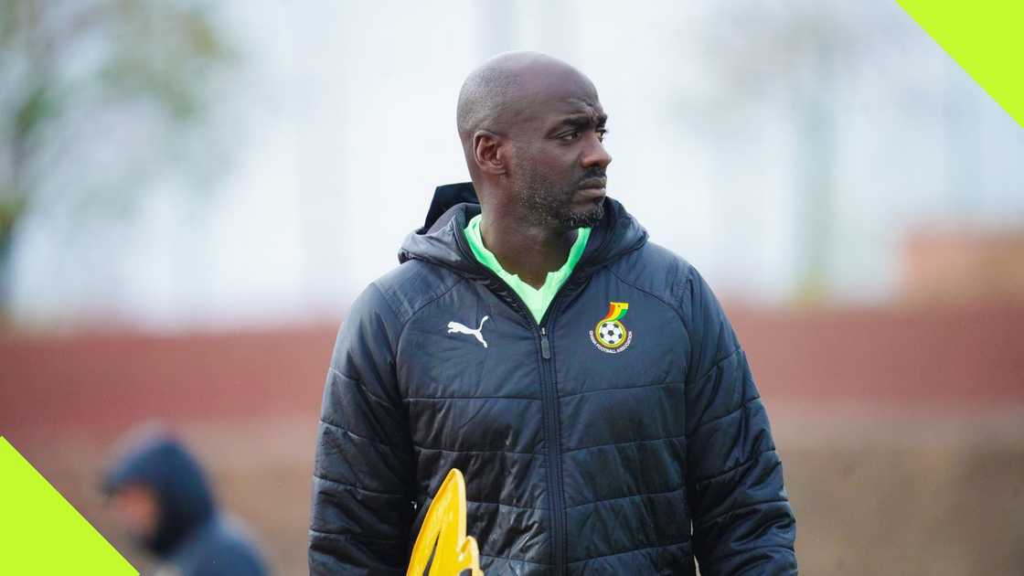 Otto Addo coaches the Black Stars. Otto Addo coaches the Black Stars.