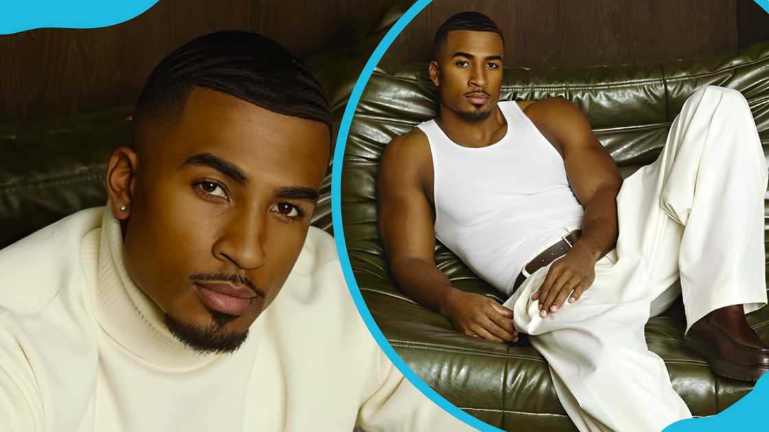 John Gaines looks at the camera as he poses for a photo (L) and is wearing a white vest (R) John Gaines looks at the camera as he poses for a photo (L) and is wearing a white vest (R)