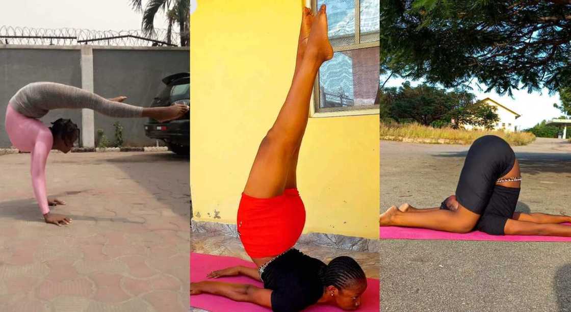 Photos of Nigerians practicing yoga.