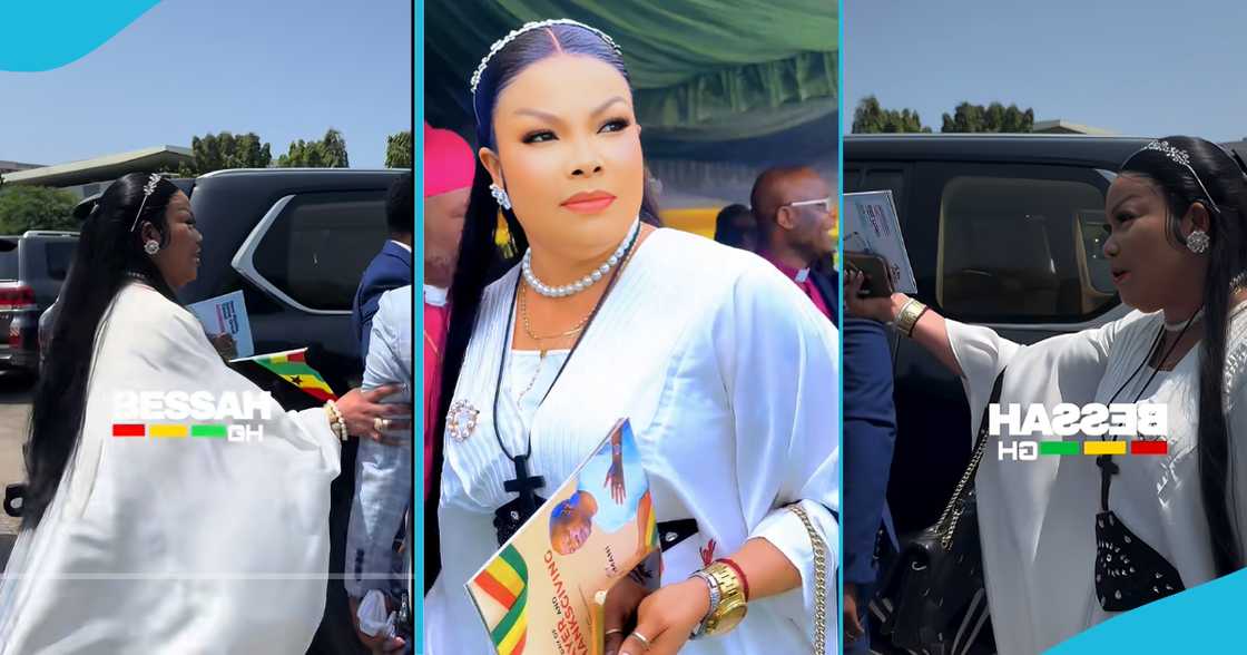 Nana Agradaa, Nana Agradaa aide, Nana Agradaa bodyguard, Nana Agradaa National prayer day, fans heckle Agradaa at prayer day, Nana Agradaa Asiamah Nana Agradaa, Nana Agradaa aide, Nana Agradaa bodyguard, Nana Agradaa National prayer day, fans heckle Agradaa at prayer day, Nana Agradaa Asiamah