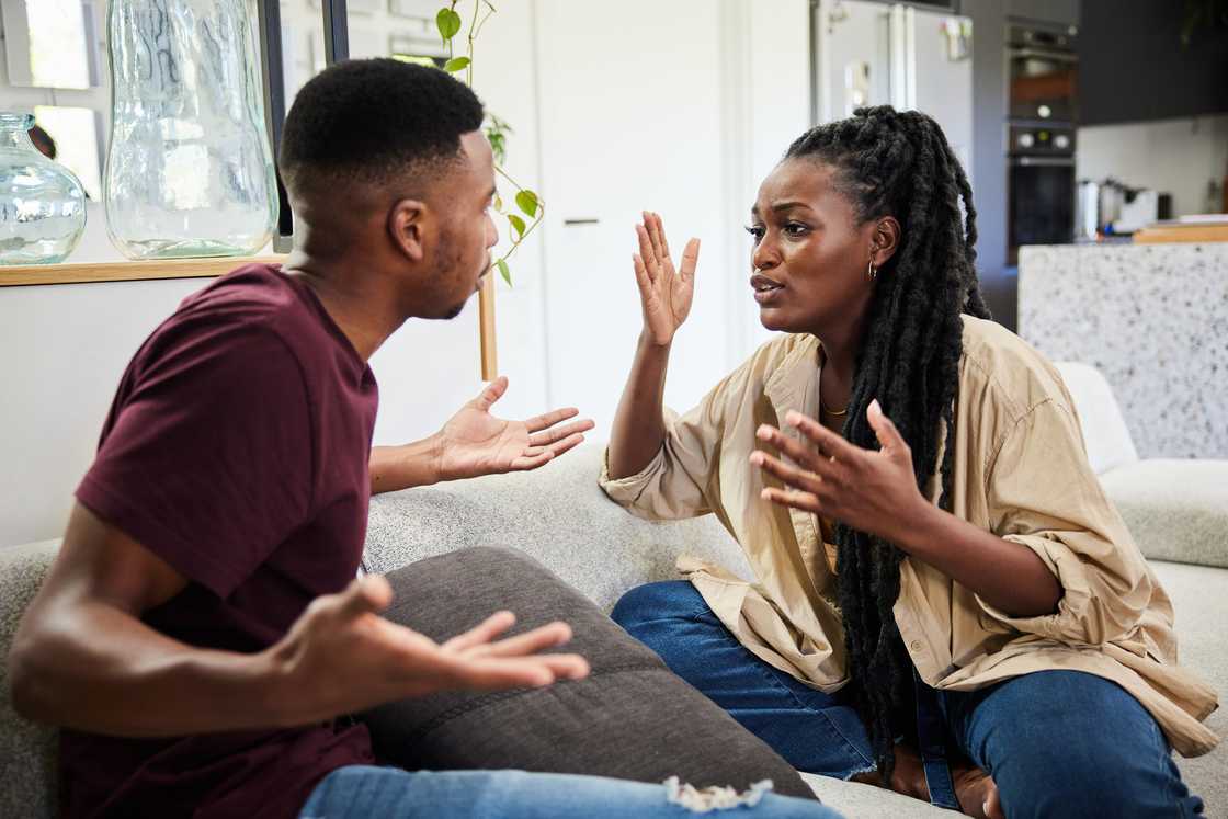 A couple arguing A couple arguing