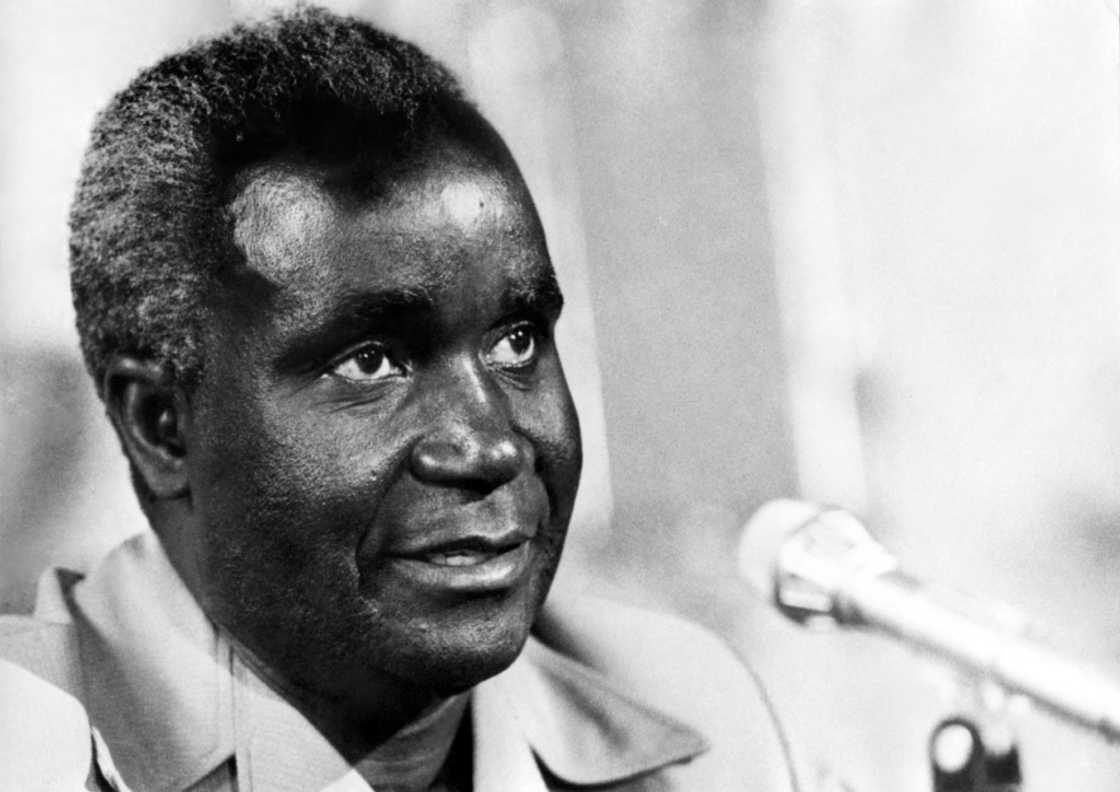 Zambia's first president Kenneth Kaunda, pictured here in 1975, died in 2021 at the age of 97 Zambia's first president Kenneth Kaunda, pictured here in 1975, died in 2021 at the age of 97