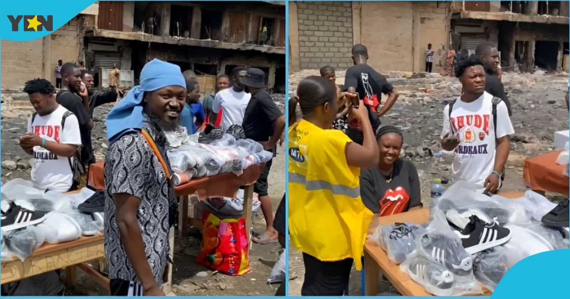 Adum Market, Traders, Fire, Bluelight, Ghana, Shop owners Adum Market, Traders, Fire, Bluelight, Ghana, Shop owners