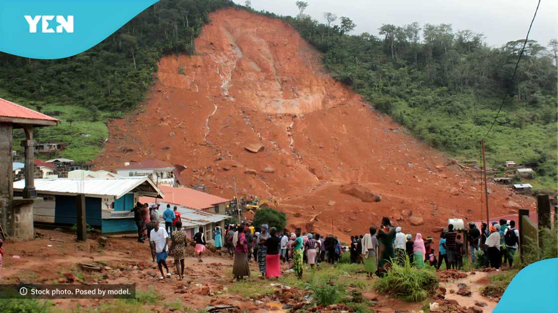 Adaklu Mountain mudslide, Adaklu-Helekpe disaster, Volta Region, rainstorm, rescue operation Adaklu, emergency services Ghana, severe humanitarian crisis, NADMO