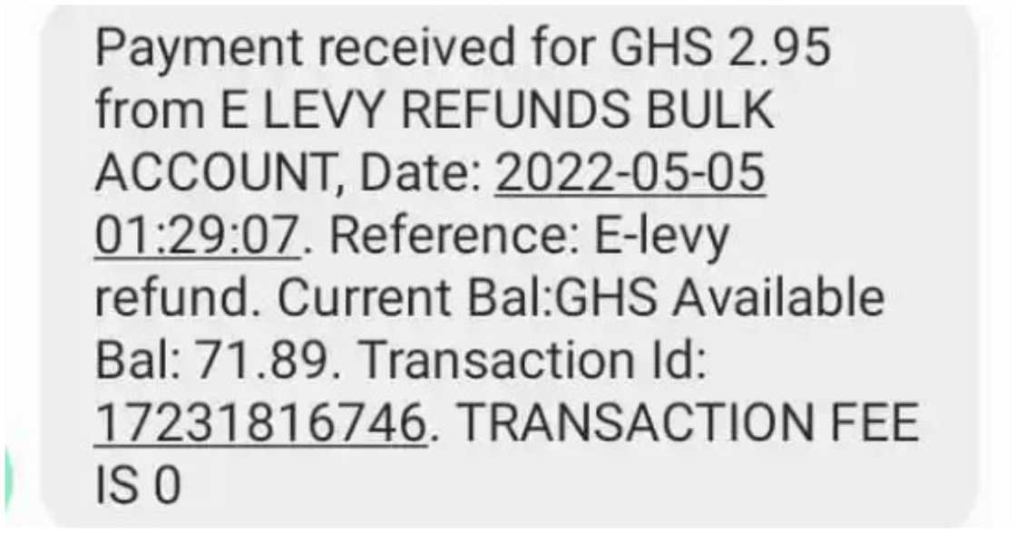 E-Levy text message E-Levy text message