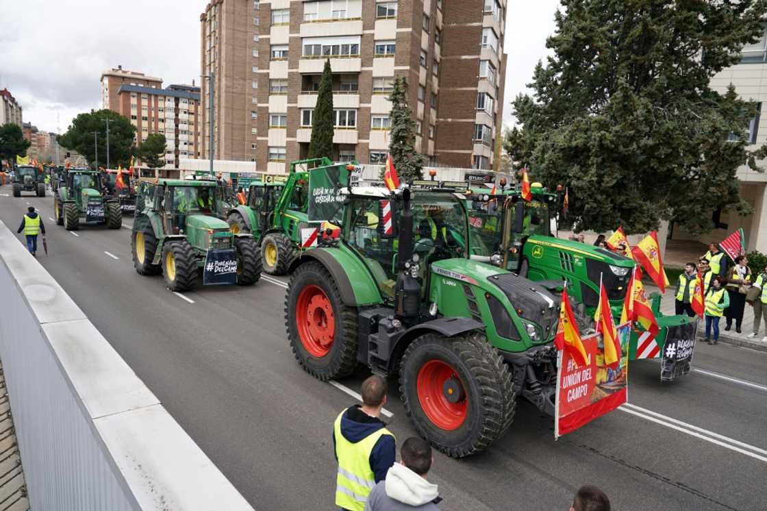 Demonstrations by farmers have taken place in recent weeks across Europe, including in Spain Demonstrations by farmers have taken place in recent weeks across Europe, including in Spain