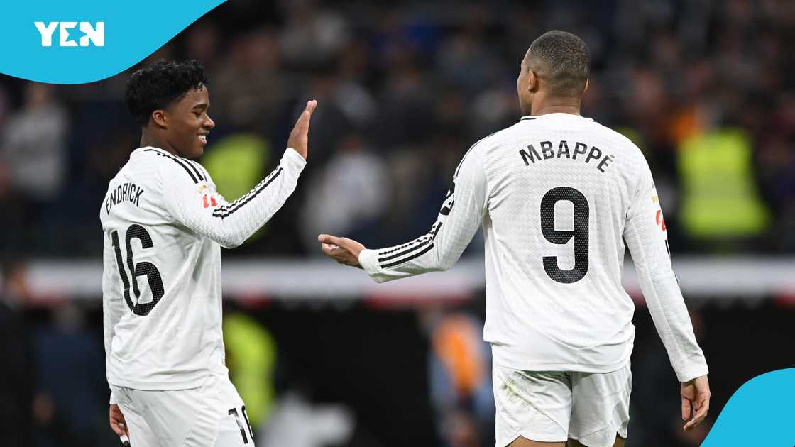Endrick has shared a moment with Kylian Mbappe after Real Madrid's win against Girona. Endrick has shared a moment with Kylian Mbappe after Real Madrid's win against Girona.