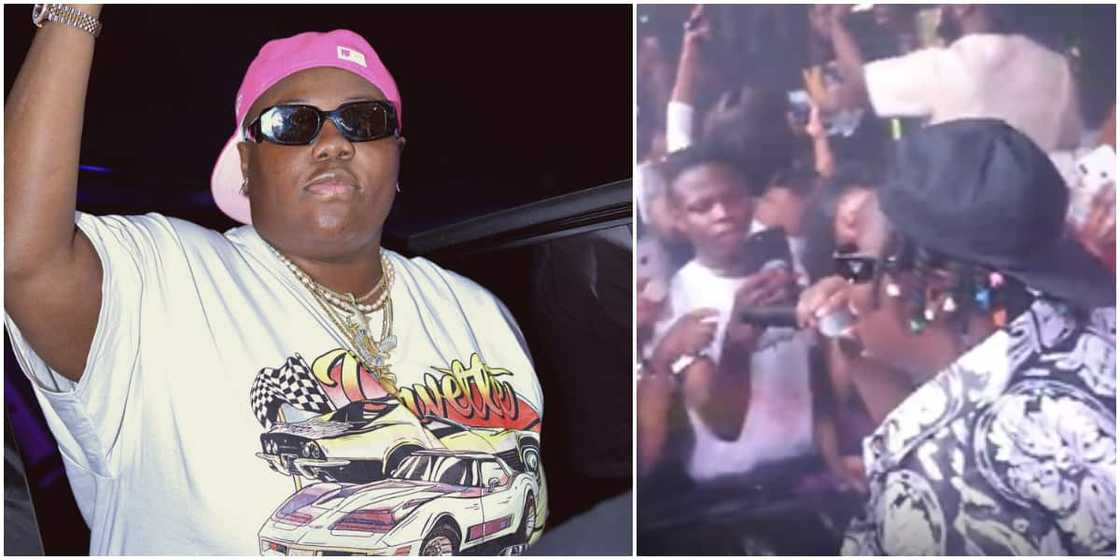 Singer Teni collects phone from male fan Singer Teni collects phone from male fan