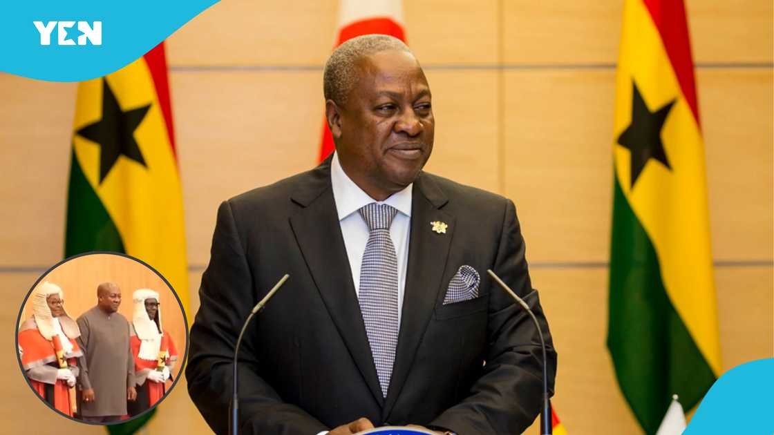 John Mahama, Supreme Court justices, Ghana Supreme Court, new Supreme Court justices, Jubilee House swearing-in, Sophia Rosetta Bernasko Essah, Edward Amoako Asante, Anthony Forson Jnr, rule of law, Ghana judiciary