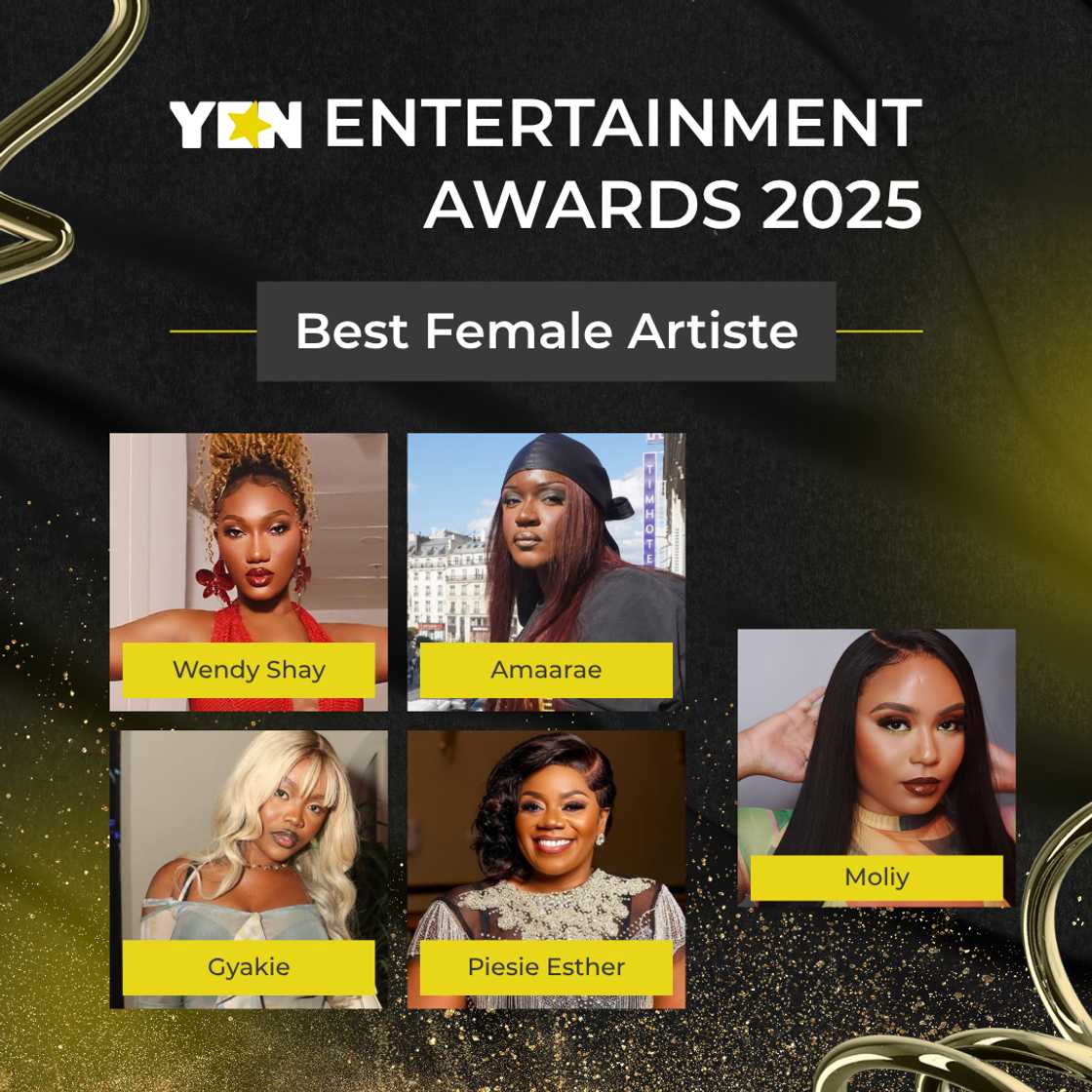 Wendy Shay, Amaarae, Gyakie, Piesie Esther, Moliy, YEN Awards 2025, Female Artiste of the Year
