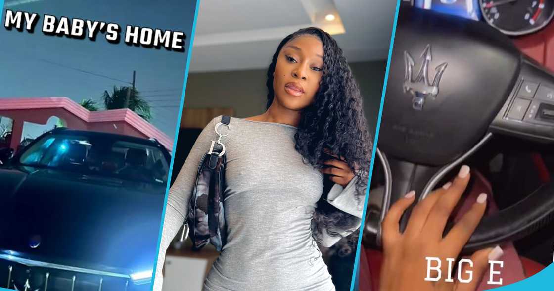 Efia Odo shows off her Maserati Levante Efia Odo shows off her Maserati Levante