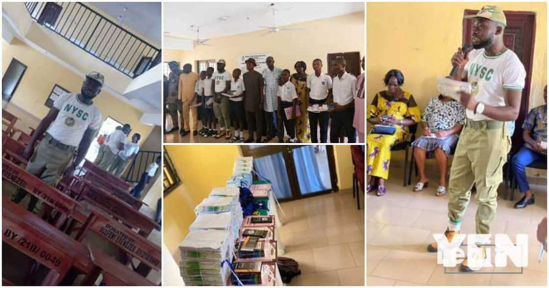 Bishop Demeri Government School, Olufemi Ebenezer, Corps member donates, educational materials over N600k Bishop Demeri Government School, Olufemi Ebenezer, Corps member donates, educational materials over N600k