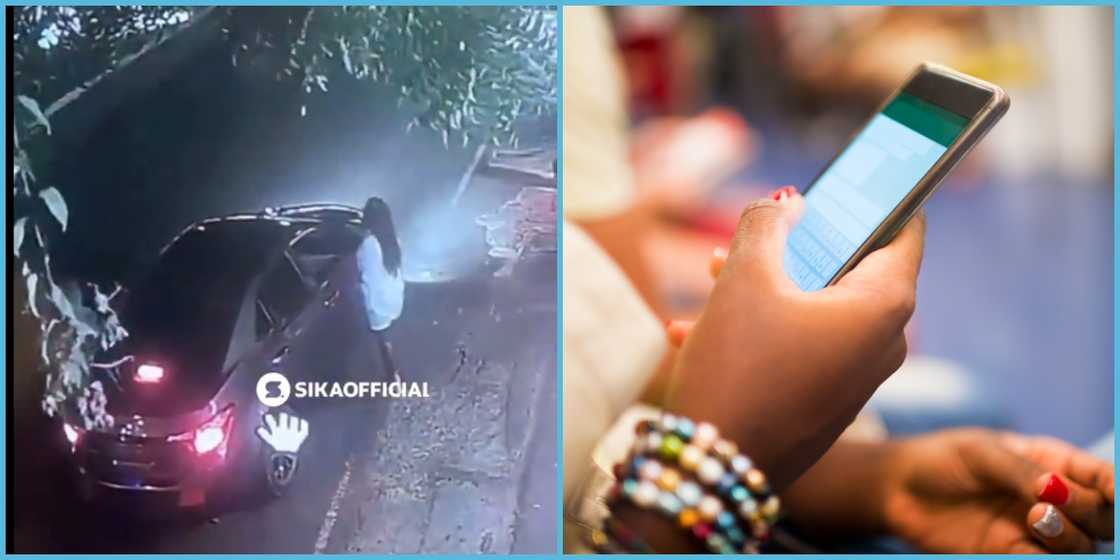 Man In Luxurious Car Drives Away With Lady’s Phone, Peeps React: “Stay Vigilant” Man In Luxurious Car Drives Away With Lady’s Phone, Peeps React: “Stay Vigilant”