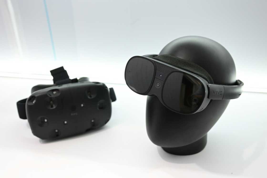 A new HTC Vive XR Elite headset with virtual and augmented reality capabilities was shown off at the CES show in Las Vegas A new HTC Vive XR Elite headset with virtual and augmented reality capabilities was shown off at the CES show in Las Vegas