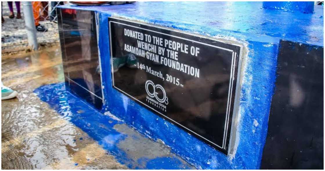 A memorial of Asamoah Gyan's contribution to the township of Wenchi A memorial of Asamoah Gyan's contribution to the township of Wenchi