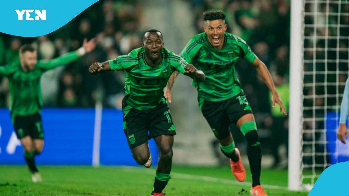 Osman Bukari scores winner for Austin against Sporting KC. Osman Bukari scores winner for Austin against Sporting KC.