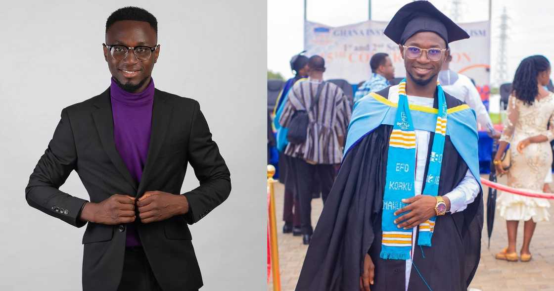 Young man celebrates becoming GIJ's best graduating student Young man celebrates becoming GIJ's best graduating student