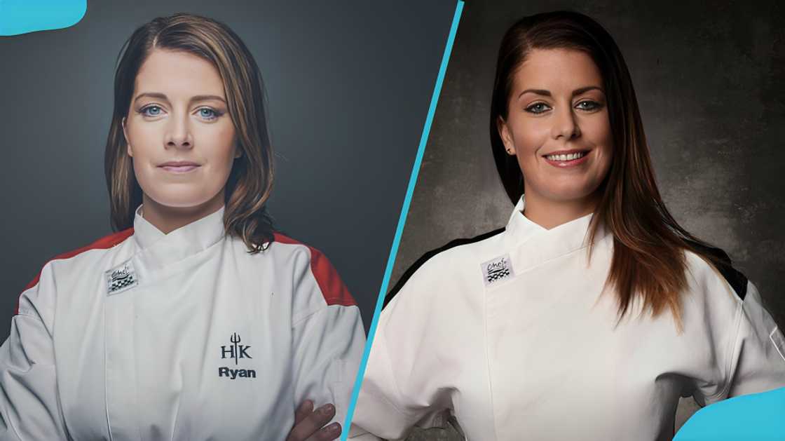 Kimberly-Ann Ryan smiling in a chef's white uniforms Kimberly-Ann Ryan smiling in a chef's white uniforms