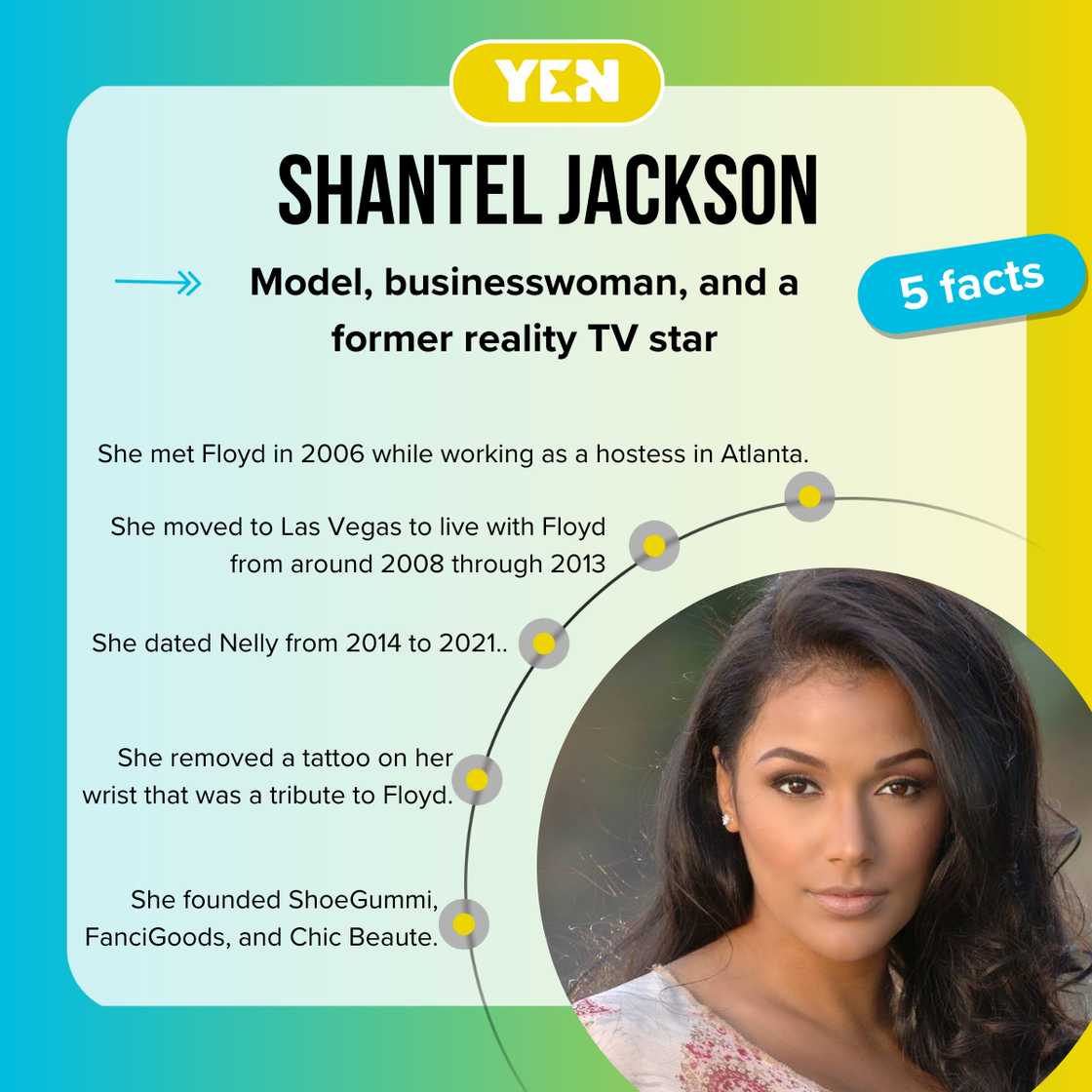 Shantel Jackson with long black hair