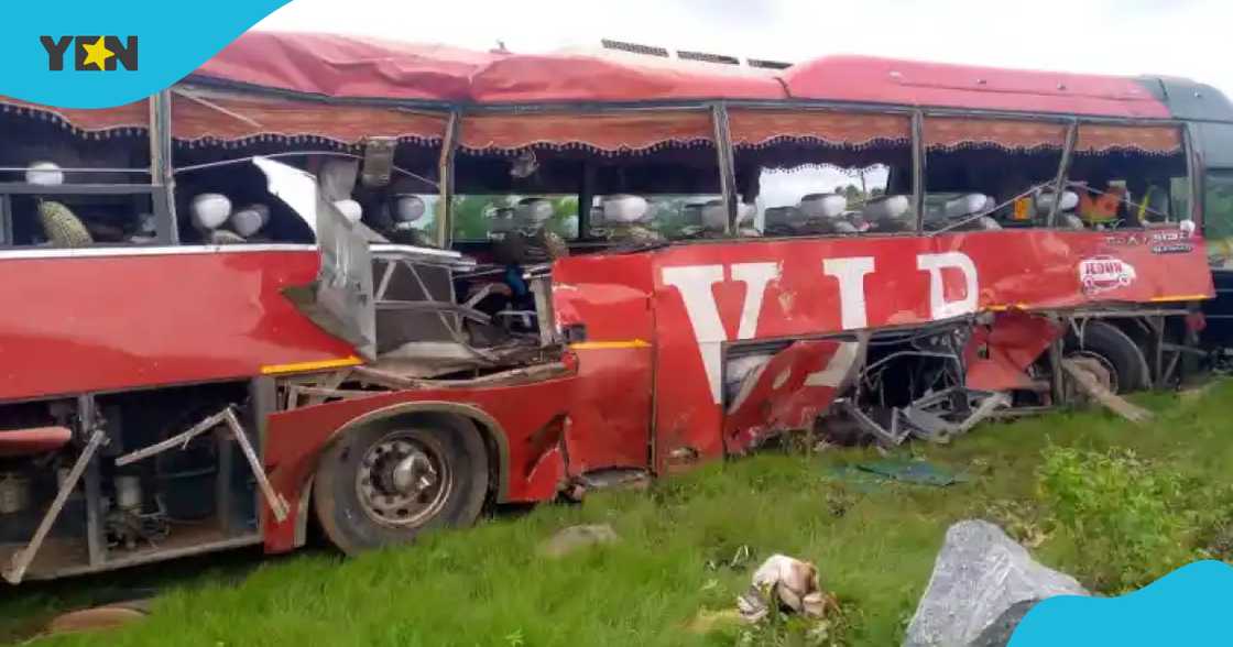 VIP Bus Involved In Road Crash On Accra-Kumasi Highway Leading To 1 Death