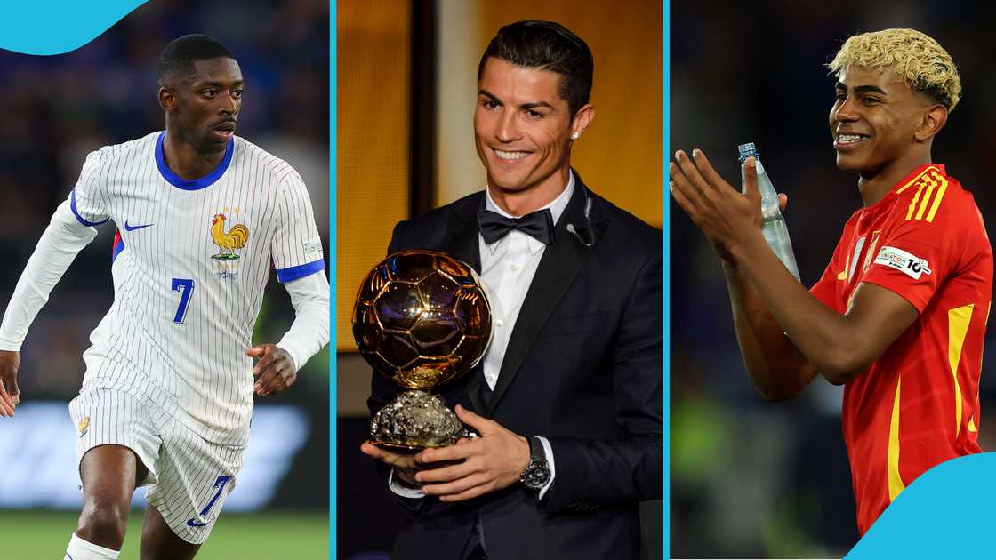 Cristiano Ronaldo, Ballon d'Or, Ousmane Dembele, Lamine Yamal. Cristiano Ronaldo, Ballon d'Or, Ousmane Dembele, Lamine Yamal.
