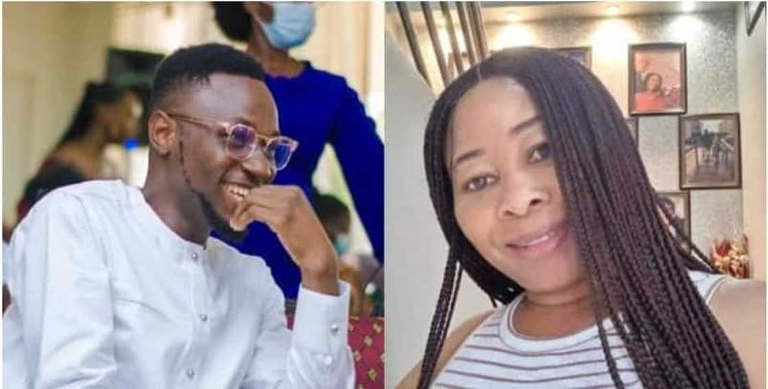 The woman paid his school fees. The woman paid his school fees.