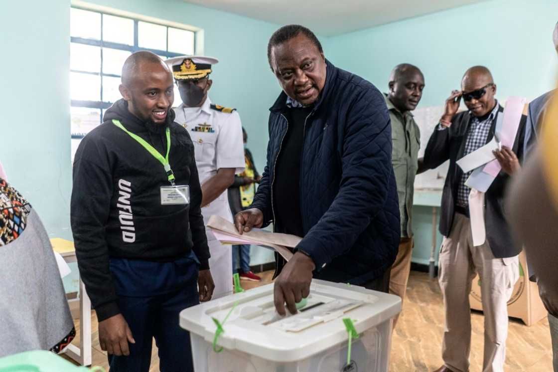 Kenyan President Uhuru Kenyatta said the country would remain peaceful during the transition period Kenyan President Uhuru Kenyatta said the country would remain peaceful during the transition period