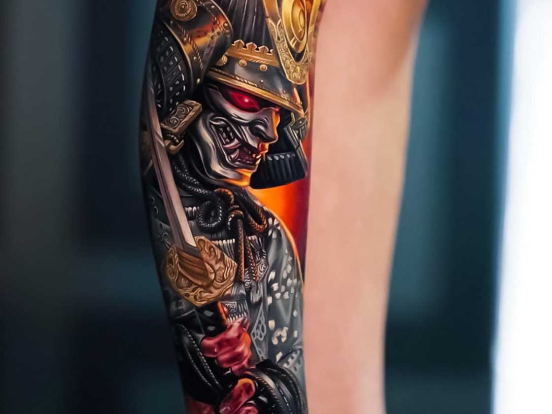 Cool Japanese samurai leg tattoos Cool Japanese samurai leg tattoos