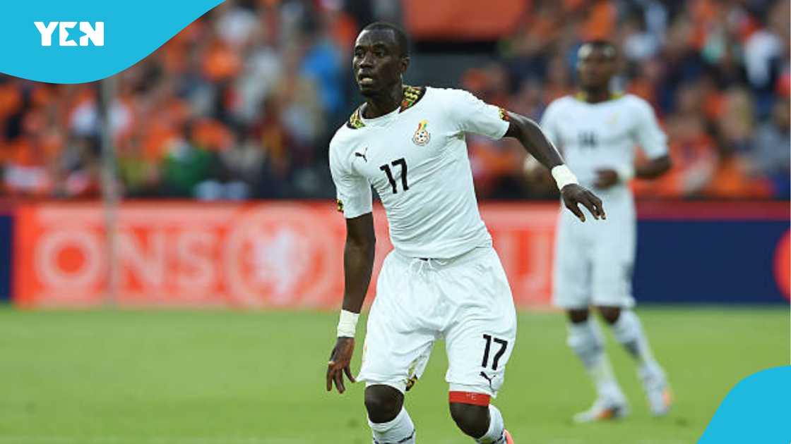 Rabiu Mohammed in action for the Black Stars. Rabiu Mohammed in action for the Black Stars.