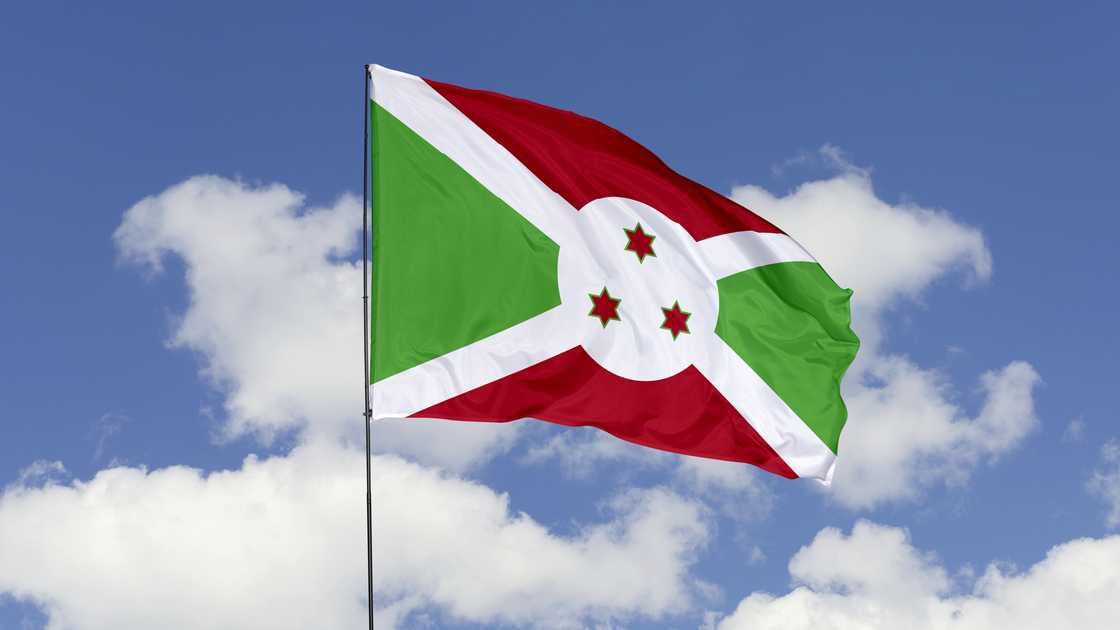 The national flag of Burundi The national flag of Burundi