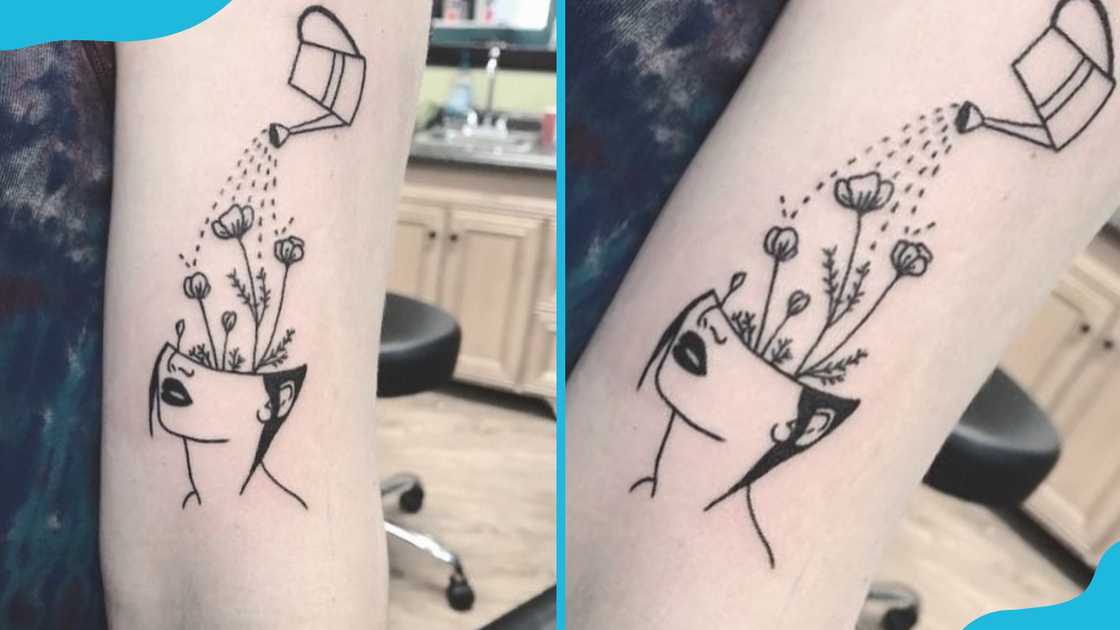 Blooming flowers mental health tattoo Blooming flowers mental health tattoo